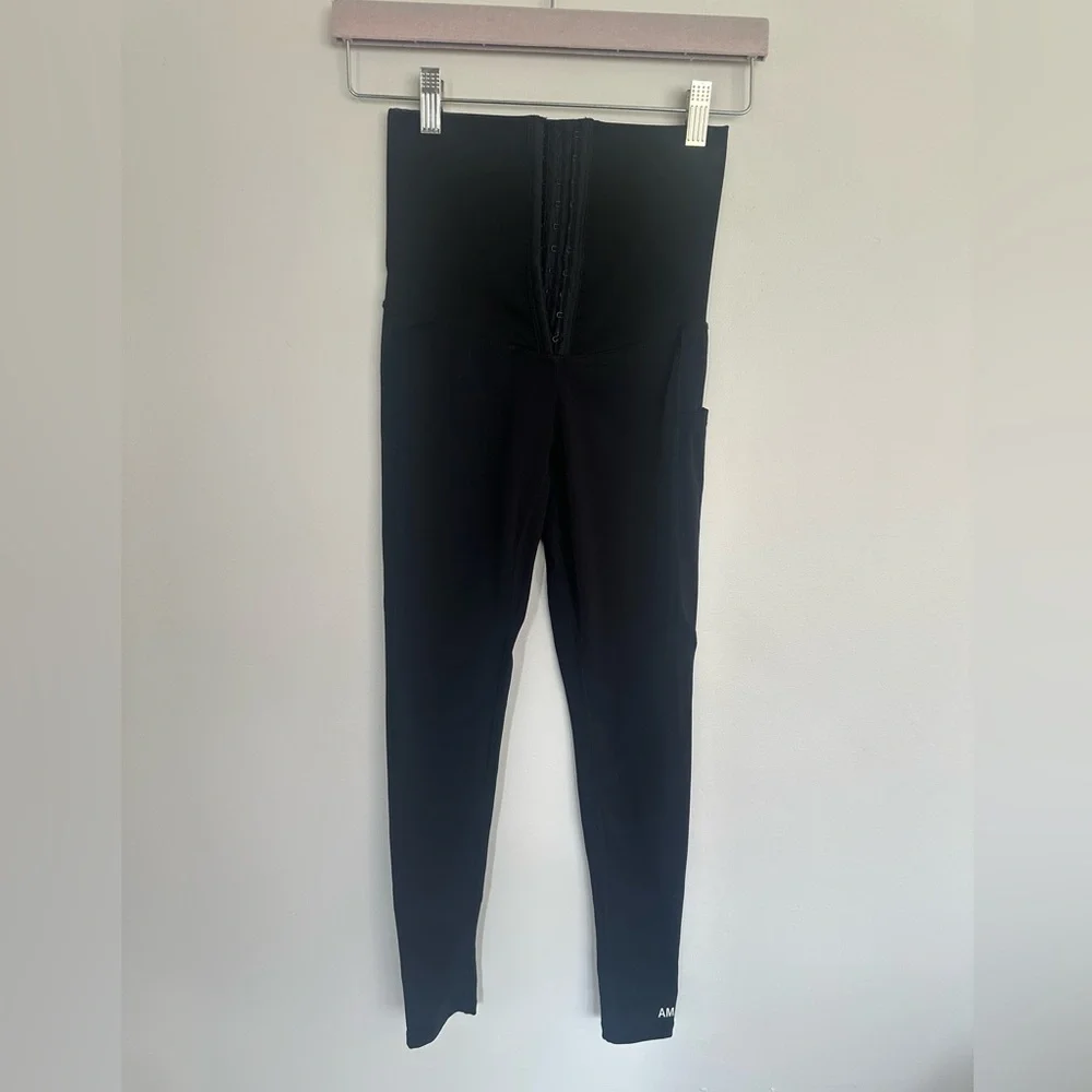 Athletics Motions Black High-Waisted Leggings with Built-In Waist Trainer Size S - Picture 3 of 8